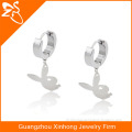 mens stainless steel hoop earrings, fashion men earrings, surgical steel drop earring with logo
